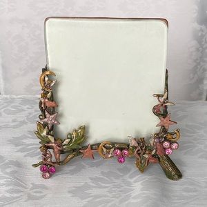 Unique metal picture frame with stars, moons and angel decor